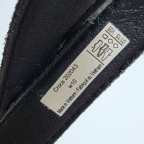 New NWOT Crocs A-Leigh Comfort Sandals Black Brown Size 10 - Picture 6 of 6